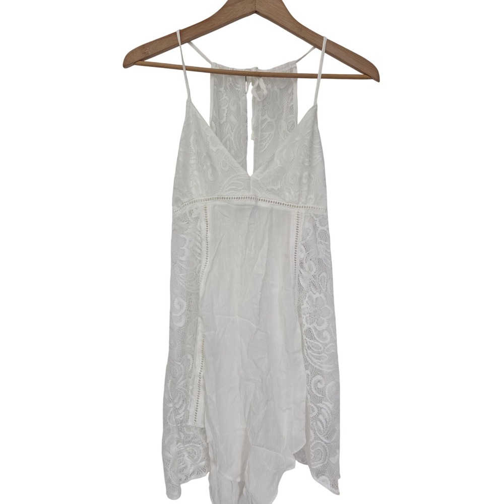 Linea Donatella‎ Chemise Lace Racerback Women M Off White NWT